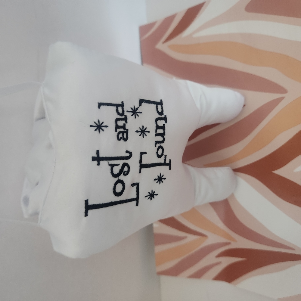 Lost and Found White Pillow